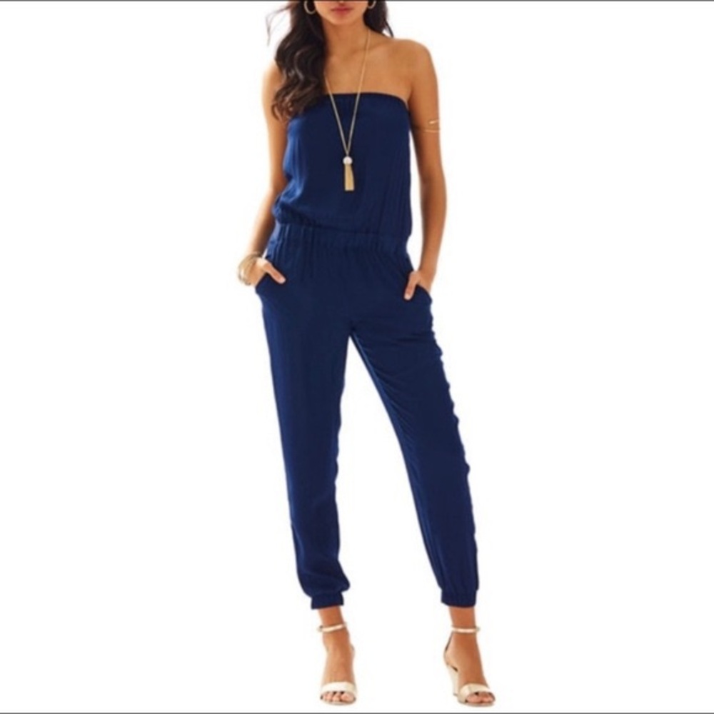 Lilly Pulitzer NWT Emiko Jumpsuit True Navy